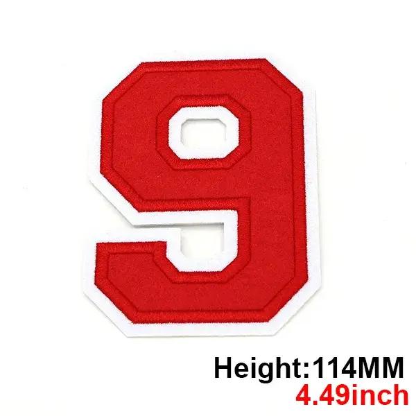1Pc grandes lettres rouges Patch 114MM Alphabet anglais fer