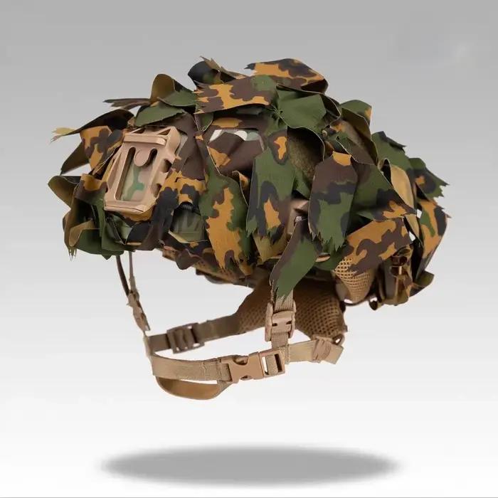 Housse camouflage casque A-23 liste militaire discrétion optimale chasse airsoft paintball protection tête