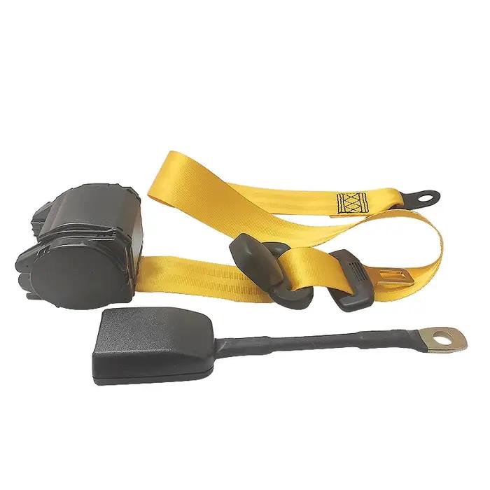 Sangles de ceinture de sécurité rétractables réglables à 3 points, rouge, jaune, bleu, verrouillage