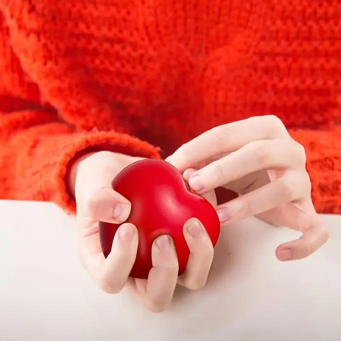 Balle d'exercice pour les doigts, exercice de renforcement des mains, boule de Massage des doigts en forme de cœur, exercice de renforcement pour presser les mains, soulagement du Stress