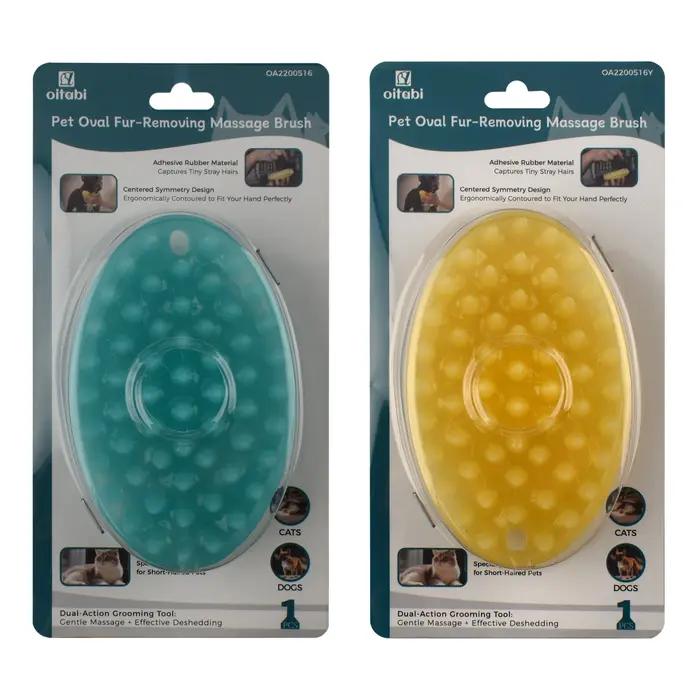 Brosse pour animaux de compagnie en caoutchouc souple Oitabi pour cheveux courts toilettage pour chiens et chats bain