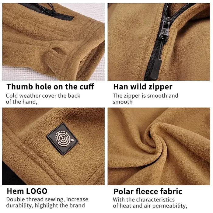 Manteau de travail chaud à fermeture éclair complète pour hommes, vestes Smile, veste douce, coupe-v