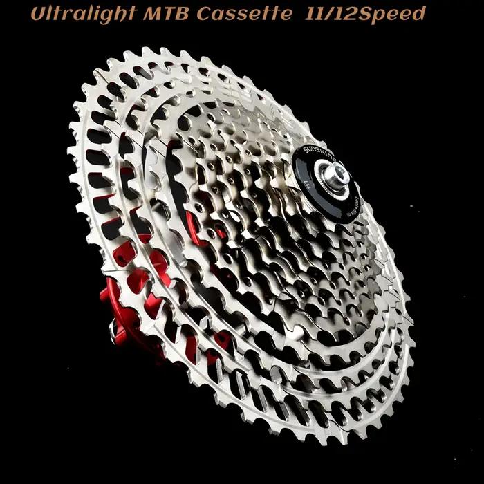 SUNSHINE Ultralight MTB Cassette CNC 10/11/12Speed 46-52T HG roue libre pour la transmission SHIMAN