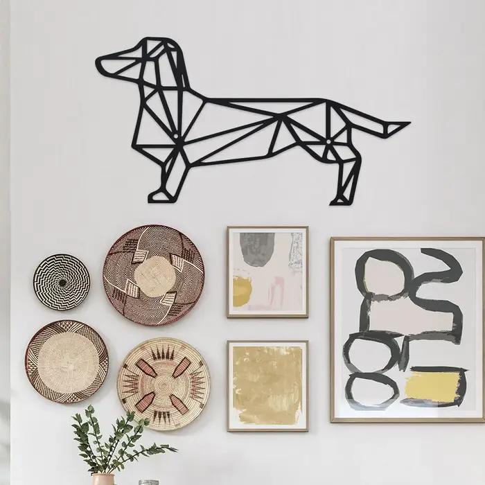 Charmant art mural teckel en métal – Conception unique de silhouette de chien – Pour la décoration intérieure et extérieure – Cadeau parfait pour les amoureux des chiens