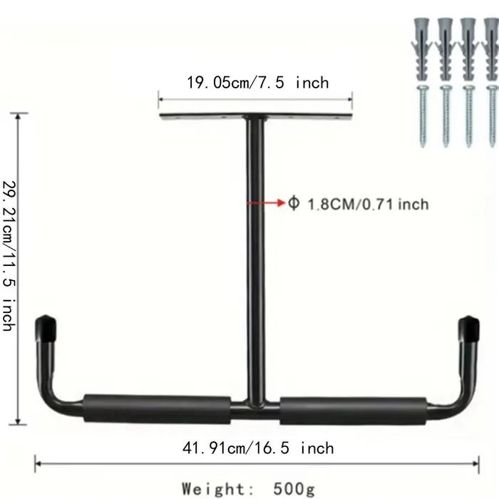 2 crochets de rangement pour Garage aérien, support pour canne à pêche, échelle de Skateboard, cintres