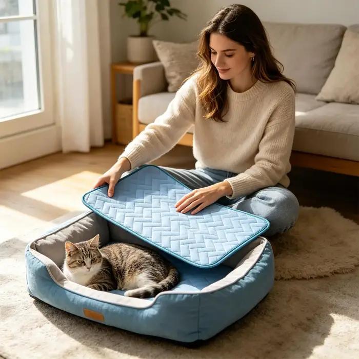 Tapis rafraîchissant pour chien Ice Cool Upgrade, lit d'été pour animaux de compagnie, extra large, pour petits et grands chiens, coussin respirant pour animaux de compagnie, lit rafraîchissant pour c