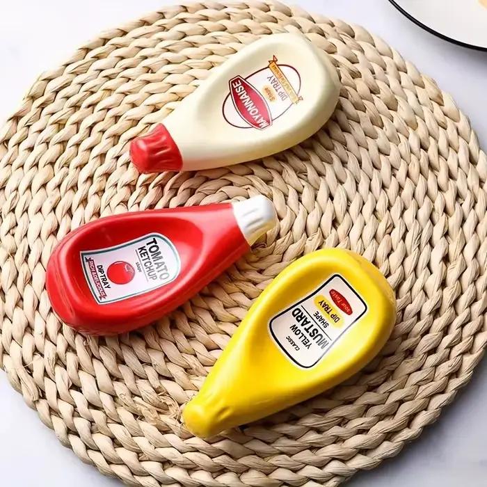 Bols à tremper pour Sauce mignonne, Ketchup créatif, moutarde, Mayonnaise, Wasabi, plats à tremper, Mini assiettes à Sauce pour boulettes de Sushi, collations