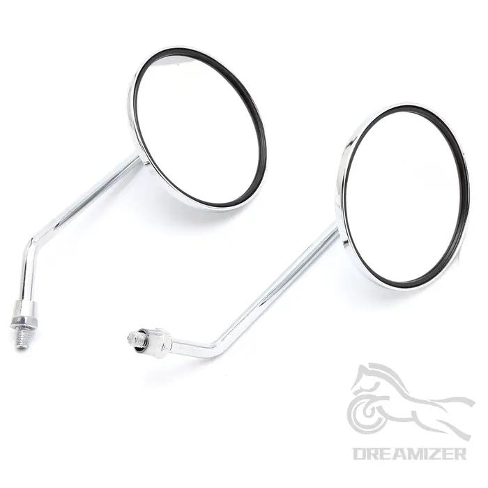 Rétroviseurs universels pour moto, rétroviseur latéral rond chromé pour scooter, accessoires ronds,