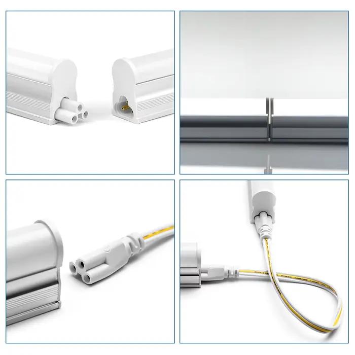 Tube LED T5 15W 50CM sans scintillement pour éclairage bureau armoire maison