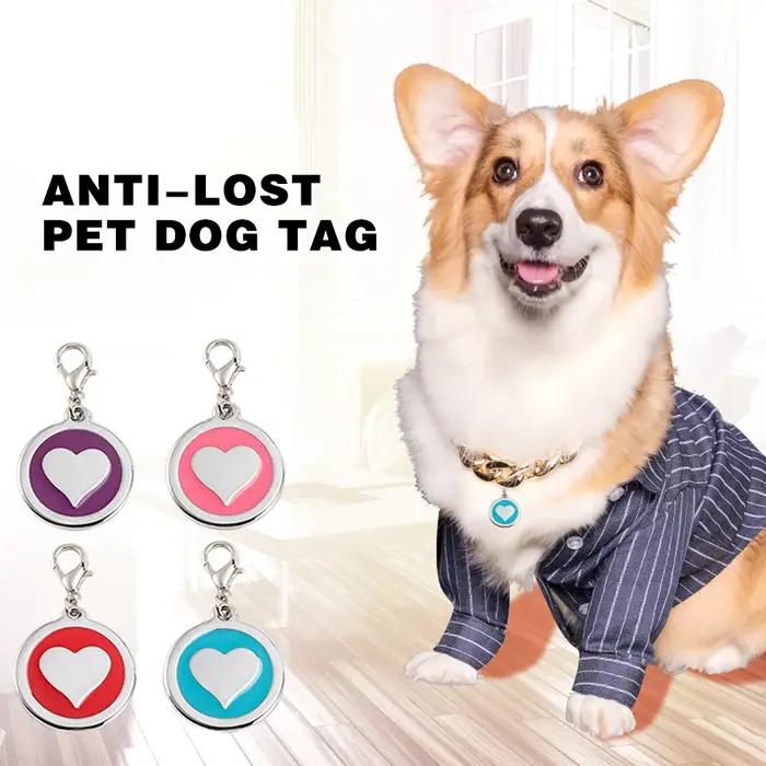 Étiquettes de chien en métal avec lettrage
