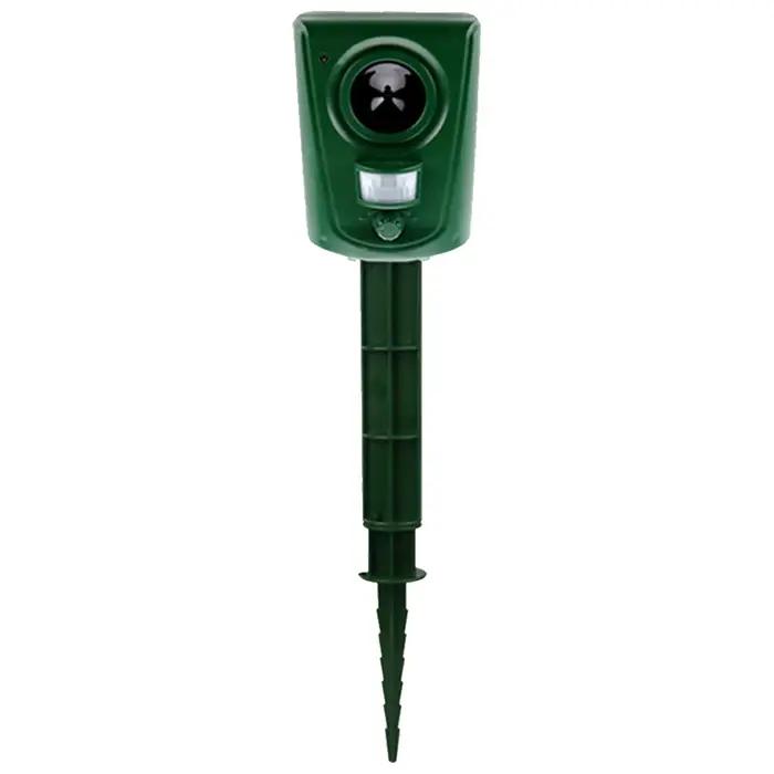 Répulsif pour chiens avec capteur de mouvement, ultrasons, étanche IPX4, multifonctionnel pour dissuasion des chiens et des renards