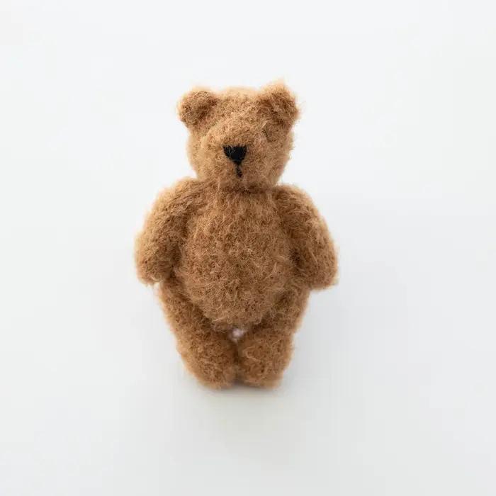 Bonbons ours en peluche tricotés à la main, jouet de photographie Mohair, mignon Crochet, Image anim