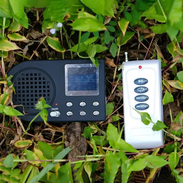 Amplificateur chant oiseaux sans fil avec télécommande - 110 sons animaux MP3 pour chasse extérieure