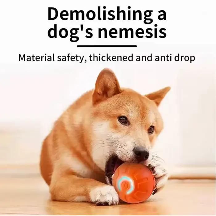 Boule de jeu électronique interactive pour chiens et chats avec fonction de rebond mobile USB pour stimuler l'intelligence et la curiosité des animaux de compagnie occasions spéciales cadeau