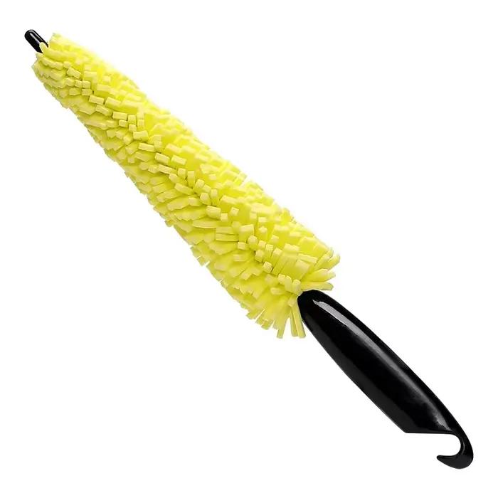 Brosse de roue de voiture pour nettoyage de pneus de jante, soins automobiles, poignée antidérapante, facile à nettoyer pour occasions spéciales et cadeaux de motards