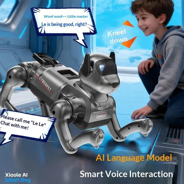 Nouveau Robot Chien Intelligent IA 2026 : Jouet Électronique Interactif Bionique, Peut Parler, Chanter, Danser – Compagnon Éducatif et Ami de Jeu pour Enfants