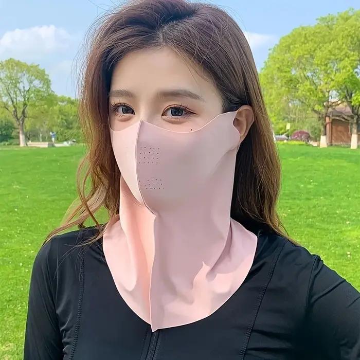 Masque facial en soie glacée de couleur unie