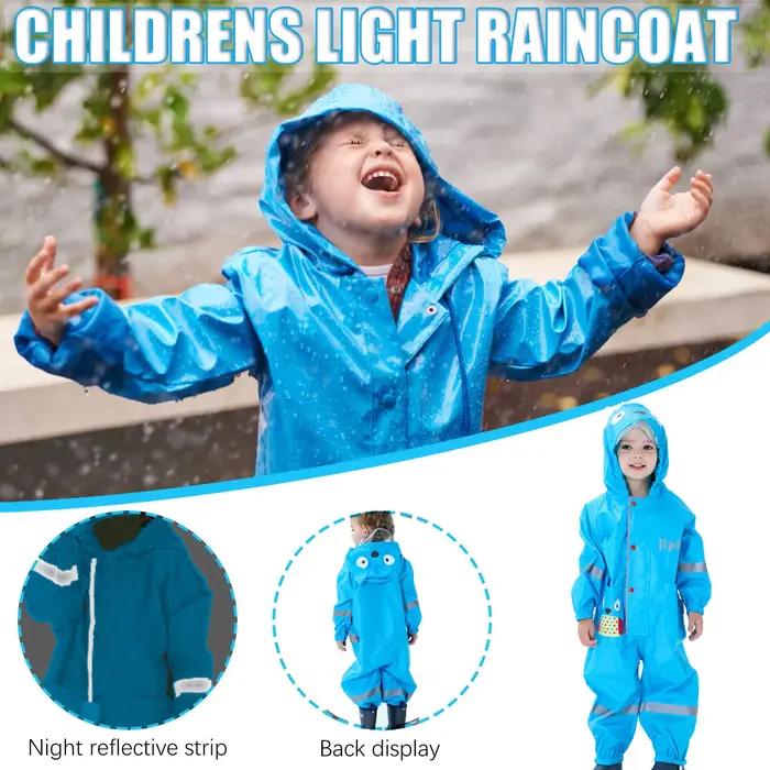 Manteau imperméable pour enfants de 1 à 10 ans, combinaison imperméable à capuche, une pièce, mignon, dessin animé, vêtements de pluie pour bébés