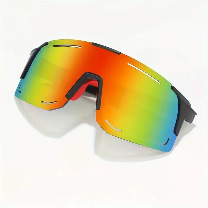 Lunettes de sport anti-lumière enveloppantes pour femmes et hommes - Grandes lunettes de soleil UV400 pour cyclisme, pêche, ski