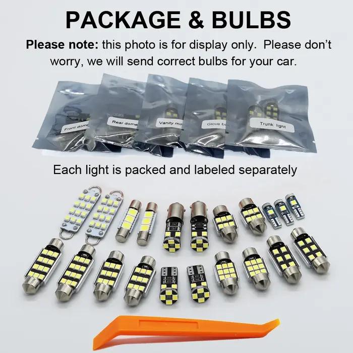 ZITWO 17 pièces Kit d'ampoules intérieures LED pour Chrysler 300 300C 2005 2006 2007 2008 2009 2010