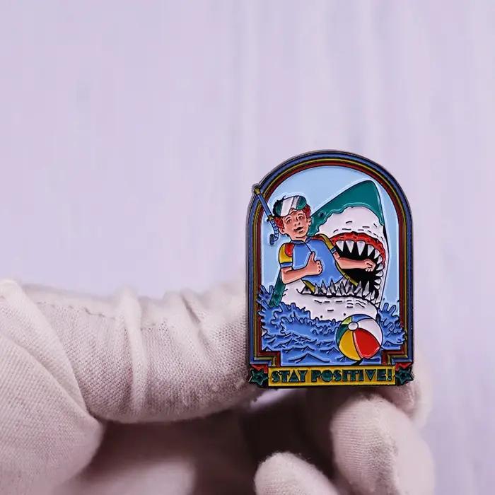 Stay Positive Shlavabo consomme une chipper Young VulPin Brooch, Funny Danemark ge
