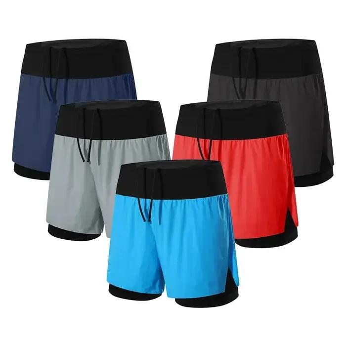 Double pont en plein air Marathon basket-ball course hommes gymnase Fitness course Shorts séchage ra