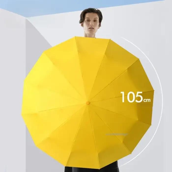Parapluie super coupe-vent entièrement automatique à 72 os, protection UV, grand parasol pliant renforcé, équipement de pluie