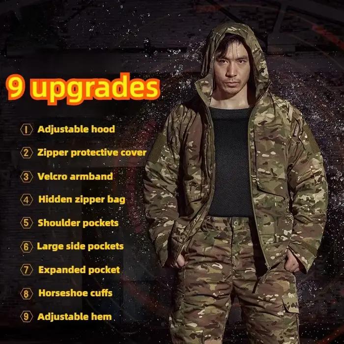 Veste tactique veste tactique homme hiver chasse Camouflage randonnée chaud à capuche manteau de Combat chasse Camping manteaux