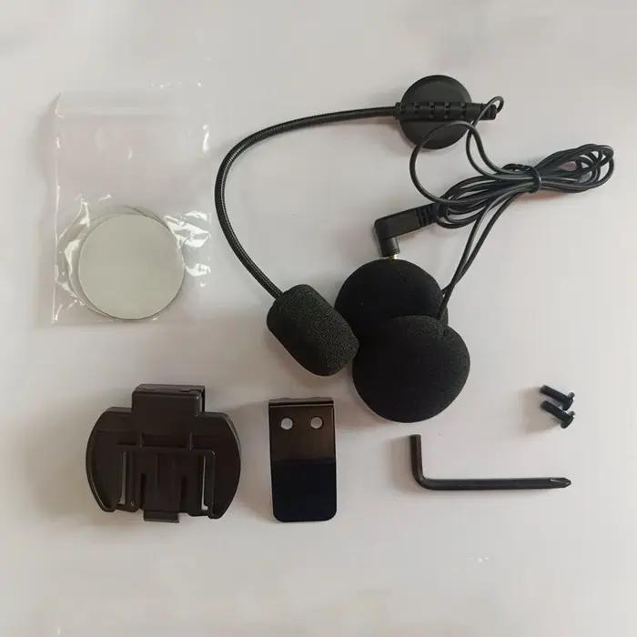 Microphone et haut-parleur 3,5 mm Ejeas V6 Pro V4 avec clip métallique pour casque de moto Vnetphone