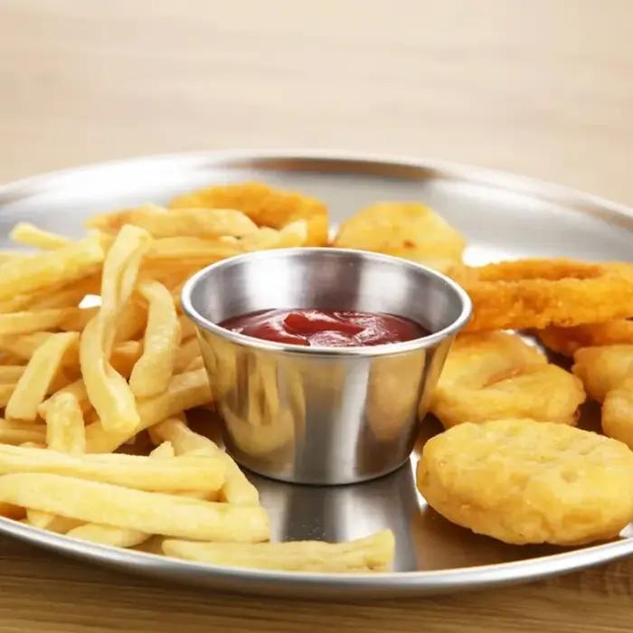 Tasse à sauce à tremper en acier inoxydable