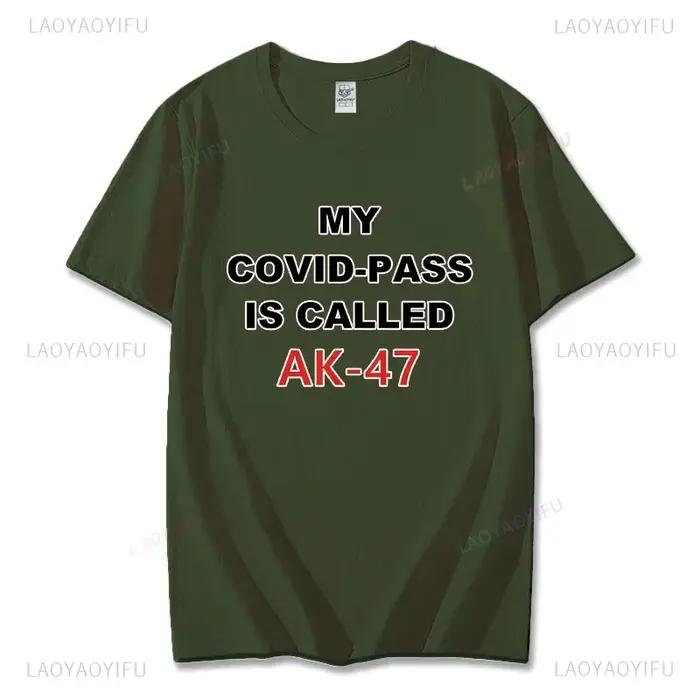 Unique russe Kalachnikov AK47 fusil d'assaut faits nutritionnels graphique t-shirts homme été coton à manches courtes col rond hommes t-shirt