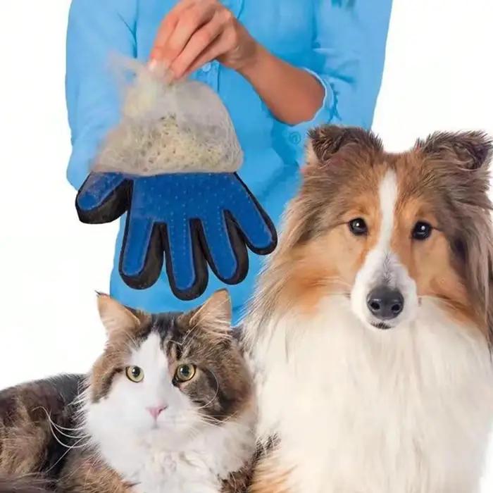1 pièces gant de toilettage pour animaux de compagnie brosse pour chiens et chats fourrure