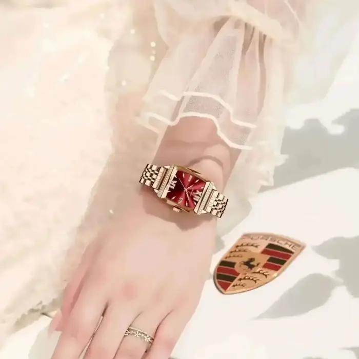 Montre femme élégante POEDAGAR étanche date acier inoxydable quartz originale haute qualité