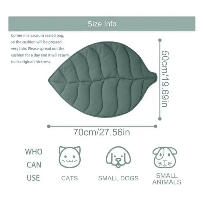 Tapis rafraîchissant pour chien et chat, en forme de feuilles, couverture de lit antidérapante, port