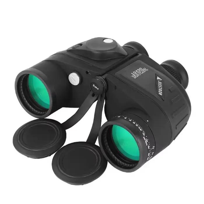 Jumelles 10x50 marine militaire étanches avec télémètre boussole pour chasse observation oiseaux