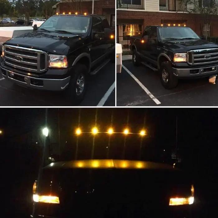 5 pièces feux de position ambre LED cabine toit feux de course pour camion SUV pour Chevy GMC 1988-2