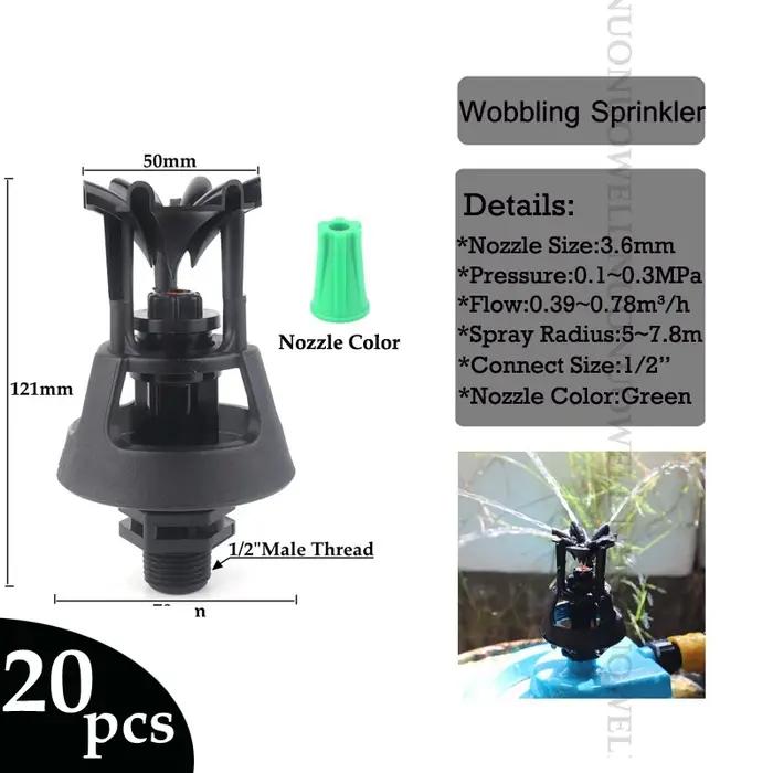 Arroseur rotatif oscillant pour jardin, agriculture, vergers, parc, pelouse, paysage, irrigation précise, économie d'eau, installation facile, choix de couleur
