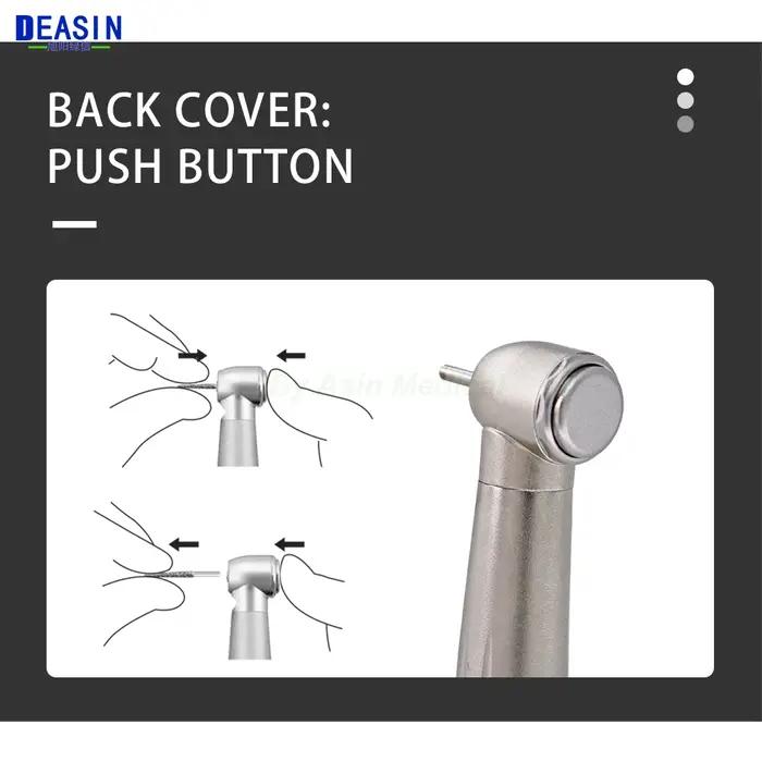 Équipement de laboratoire dentaire X600L X700L, pièce à main à roulement en céramique à grande vitesse, Turbine à Air, tête de bouton-poussoir Standard avec Fiber optique