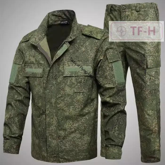 Tenue camouflage EMR vert pour chasse et airsoft - Veste pantalon uniforme tactique homme