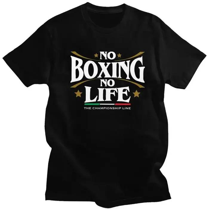 Pas de boxe pas de vie T-shirts hommes femmes boxeurs Arts martiaux T-shirts été graphique t-shirt 1