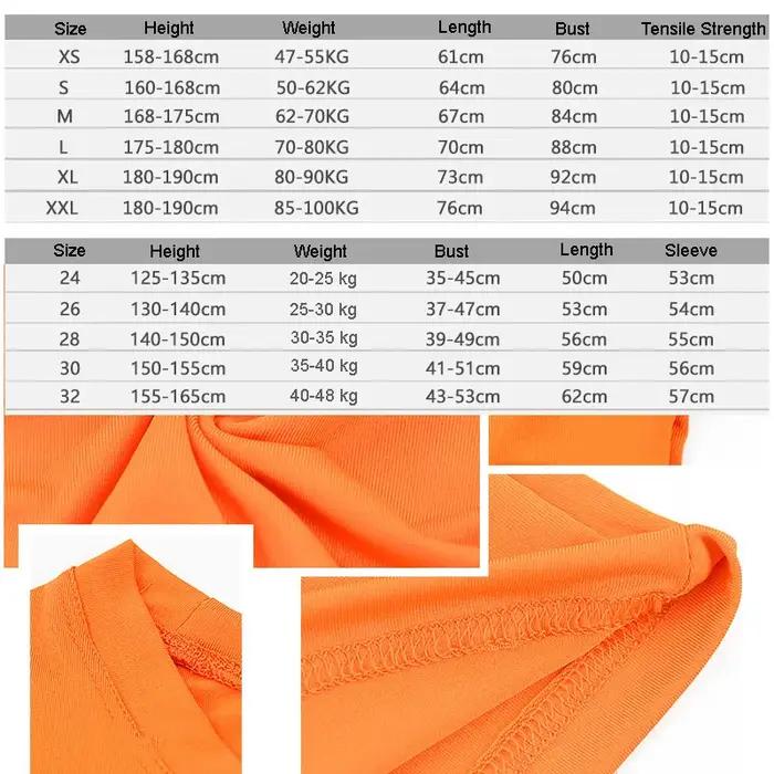 T-shirt de Compétition Compression pour Enfants Unisexe Polyester Tricoté Col Rond Occasions Spéciales Activités Sportives