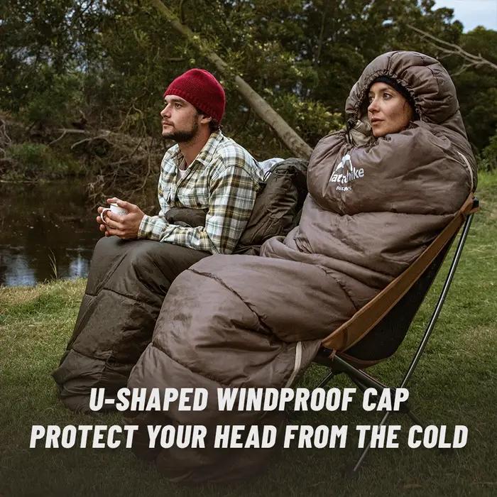 Sac de couchage en coton Naturehike, ultraléger, accessoires de camping, sac de couchage enveloppant
