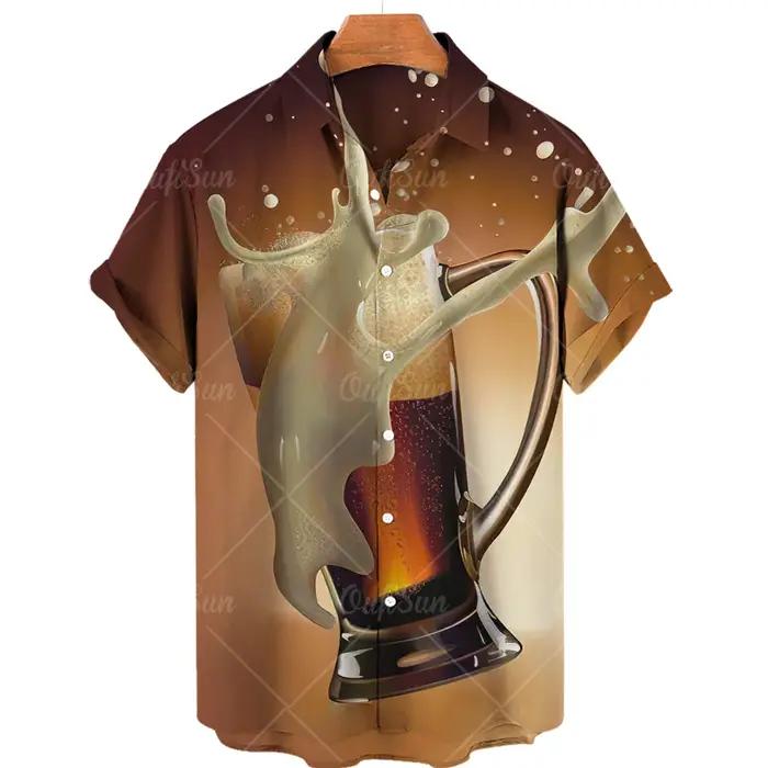 Chemise Hawaïenne Décontractée à la Mode pour Homme