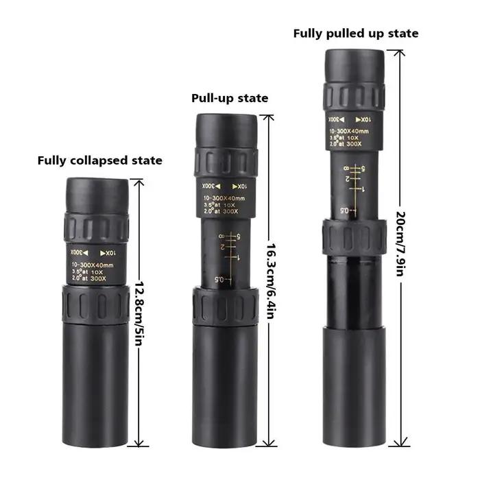 Jumelles zoom 10-300x portable longue portée professionnelles pour chasse nocturne et observation