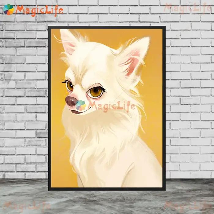 Affiche sur toile impression renard chien chat dessins animés style moderne pour décoration maison chambre enfant occassionnels spéciales