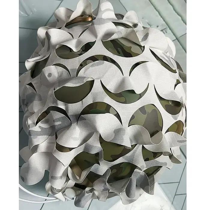 Kit camouflage hiver neige blanc tactique 3D - Couverture casque bandes tissu écharpe gants bonnet