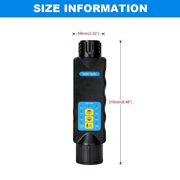 Testeur de remorque 13 broches, câble de test, prise de remorque, prise de diagnostic, outils 12V po
