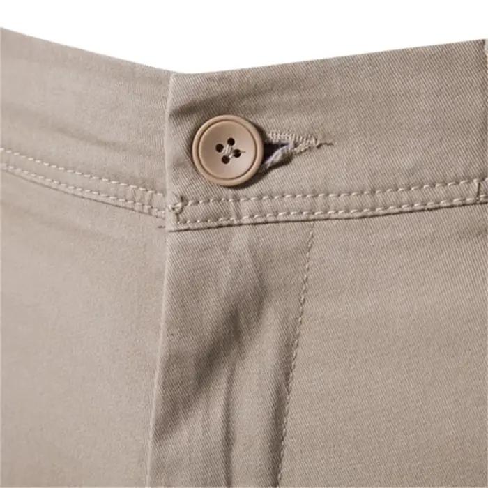 AIOPESON coton décontracté Hommes Pantalons Couleur unie Coupe ajustée