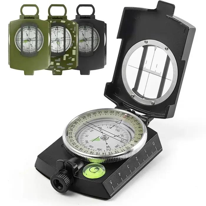 Boussole de survie tactique boussole de vue en métal professionnelle de haute précision lumineuse po