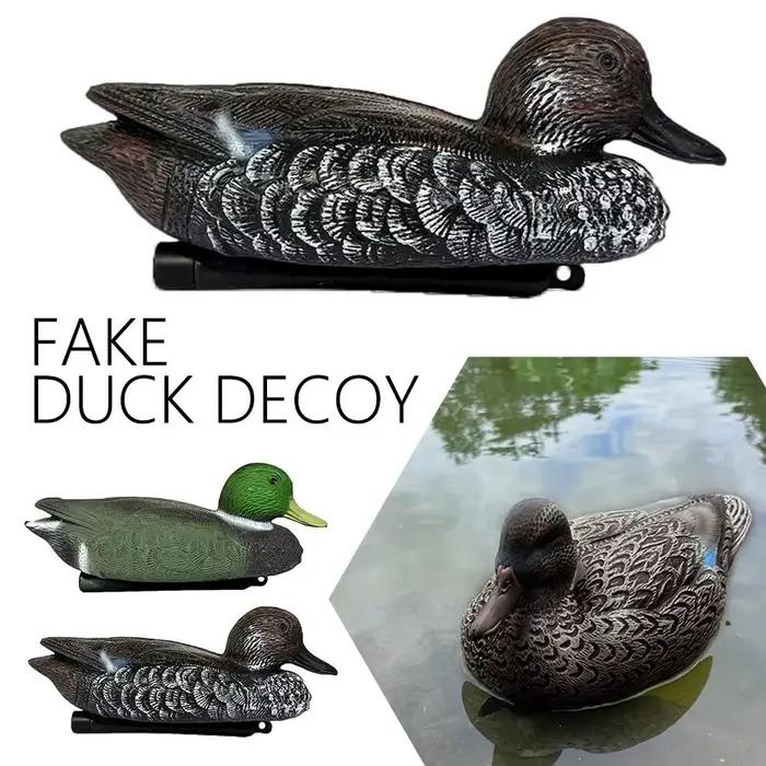 Leurre de chasse flottant 3D en forme de canard factice pour la pêche et la décoration de jardin – Simulation